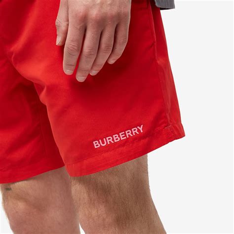 burberry swim shorts red